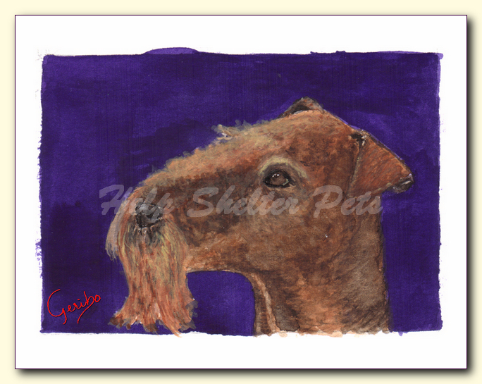 Airedale Terrier Notecard Detail